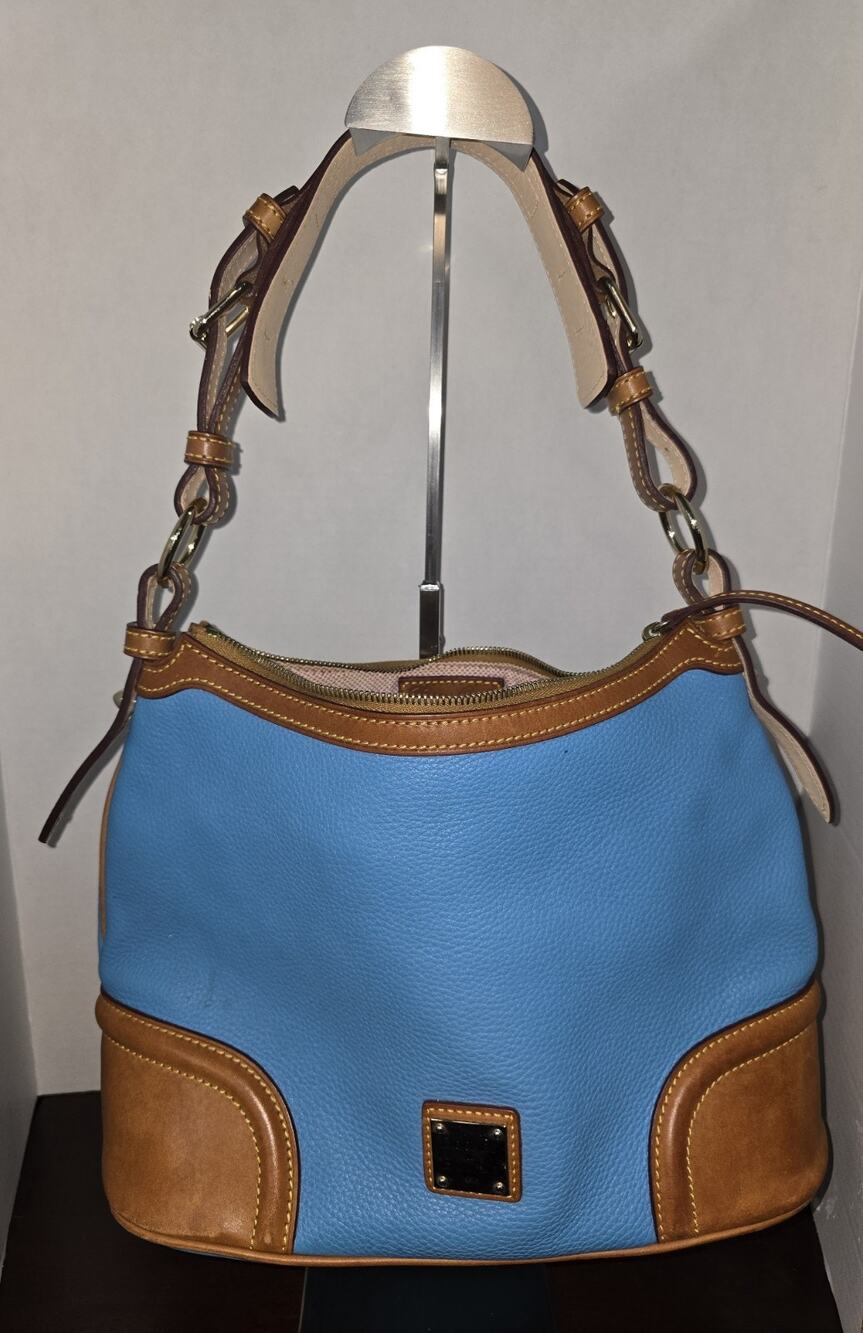 Blue With Brown Trim Dooney Bourke handbag leather